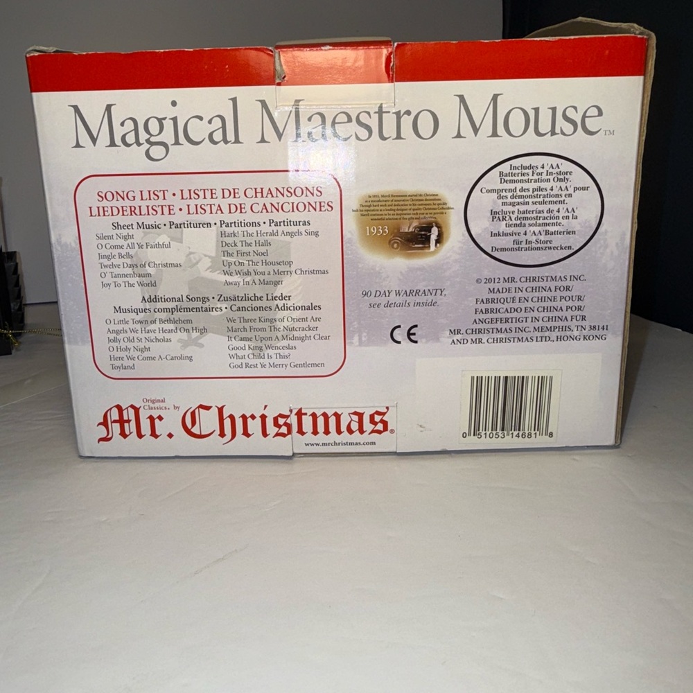 2006 Mr. Christmas Magical Maestro Mouse Musical Piano With Sheet Music *read* - Picture 10 of 11